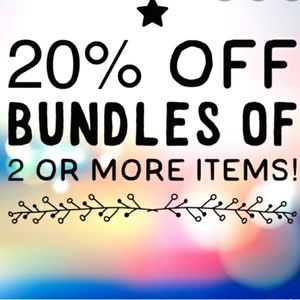 Bundle 2 or more items and get 20% off!
